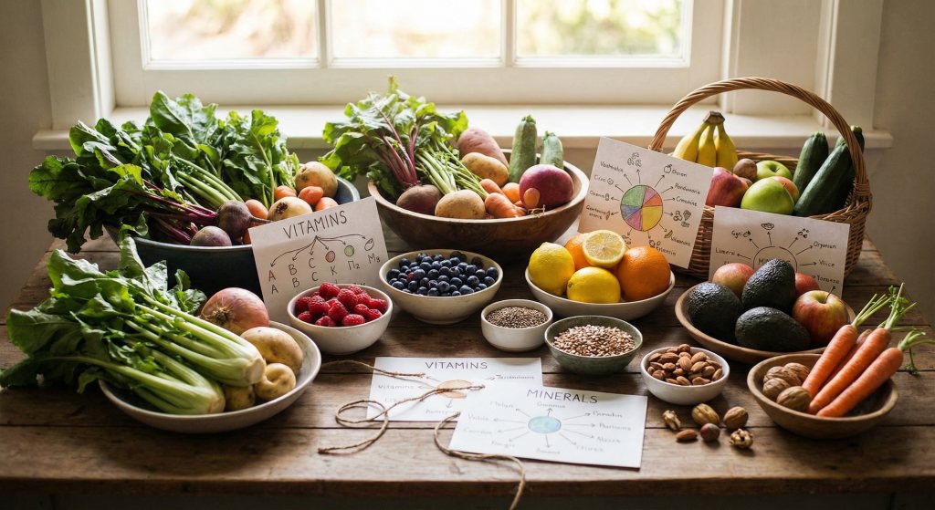 Food sources of vitamins and minerals